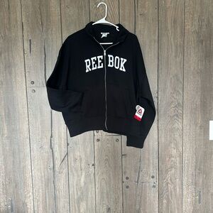 Reebok Black Jacket with White Lettering